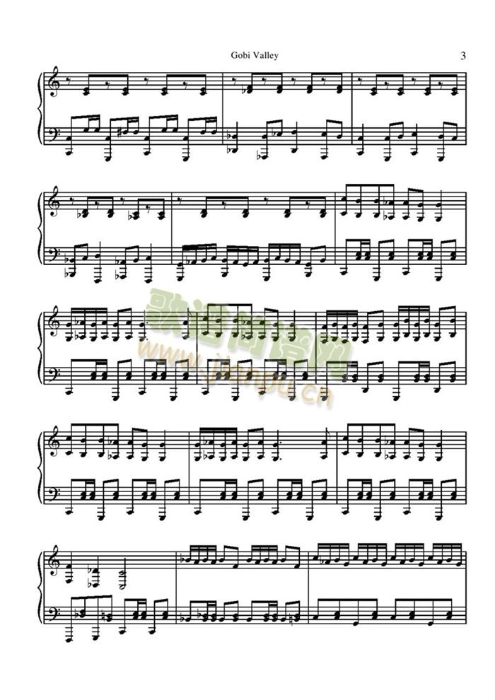 gobi(钢琴谱)3