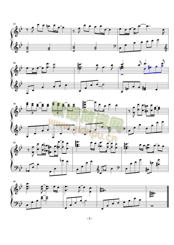 开始——冬恋插曲(钢琴谱)3