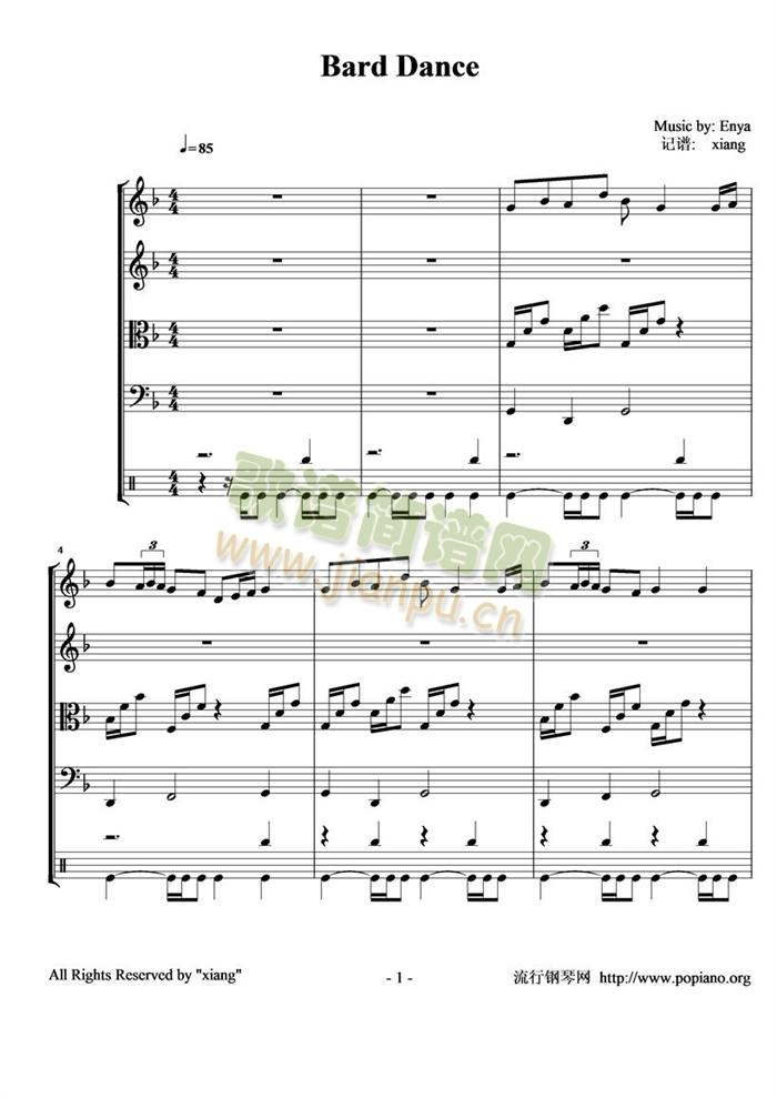 Bard(钢琴谱)1