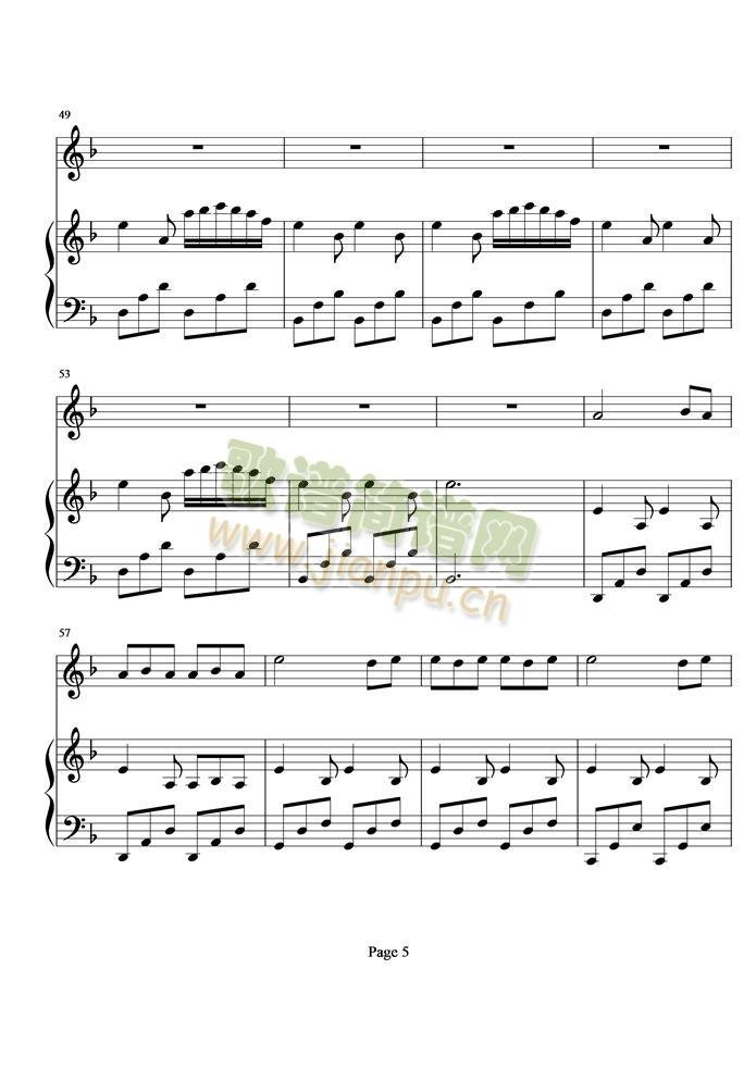 优先订座(钢琴谱)5
