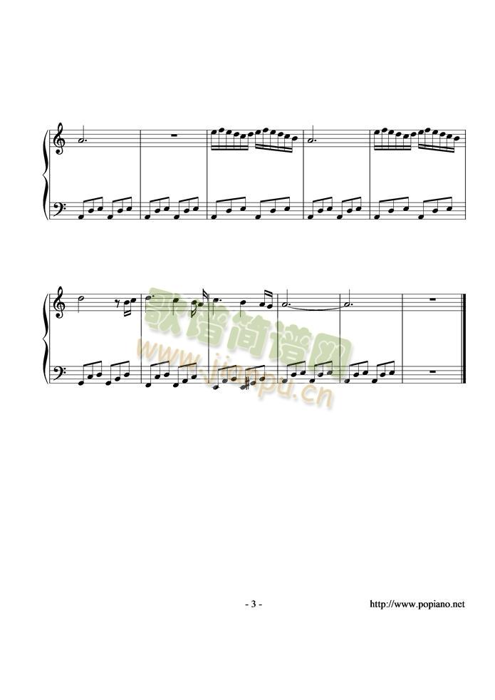 蓝色之月(钢琴谱)3