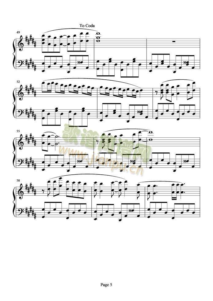 潜龙勿用(钢琴谱)5