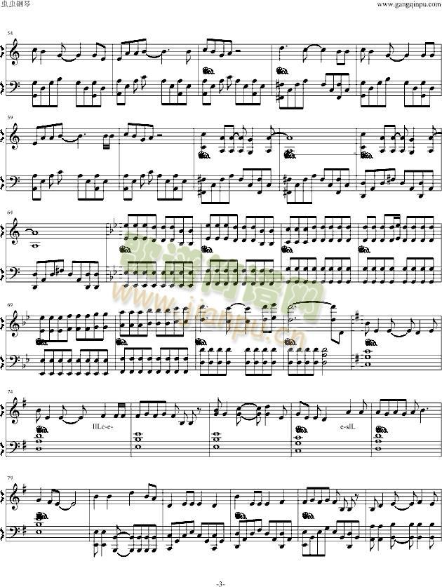 钢之炼金术师OP1--Again(钢琴谱)3