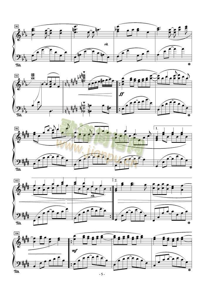 不可思议(钢琴谱)5