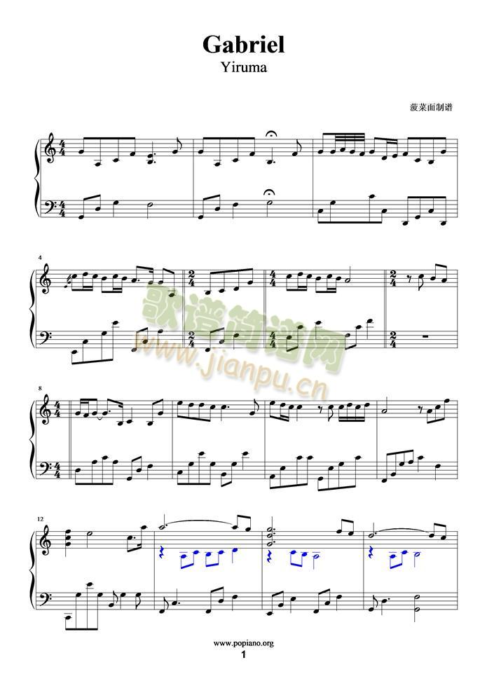 Gabriel(钢琴谱)1