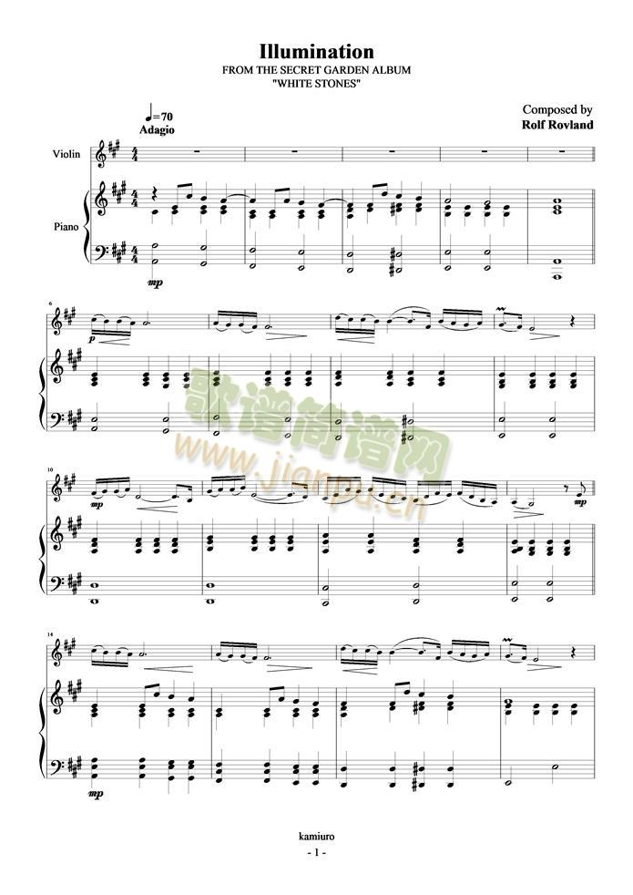 Illumination(钢琴谱)1