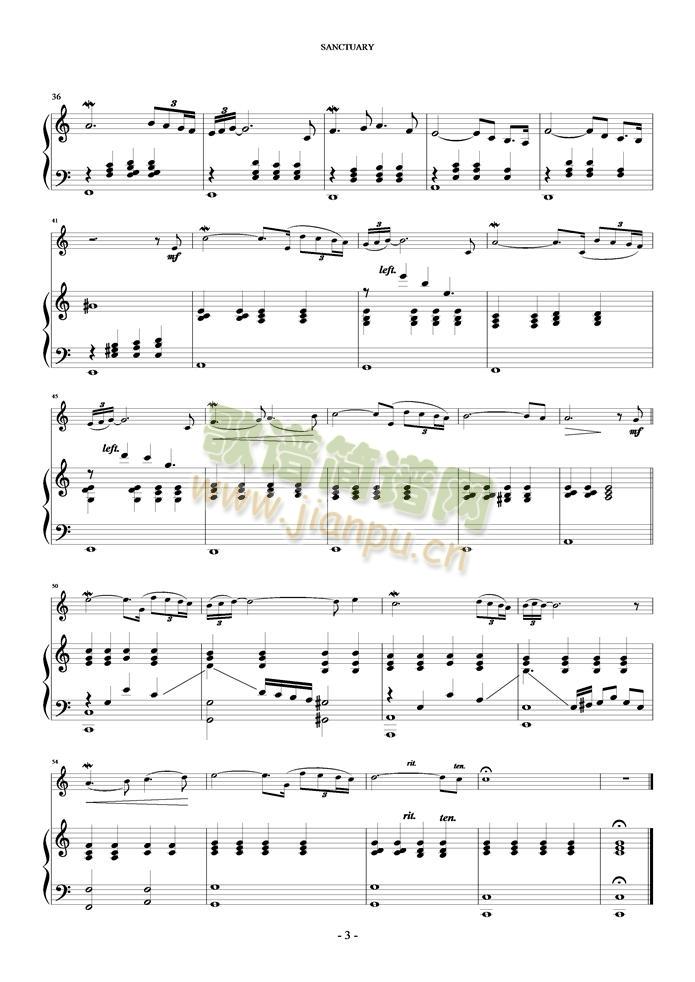 Sanctuary(钢琴谱)3