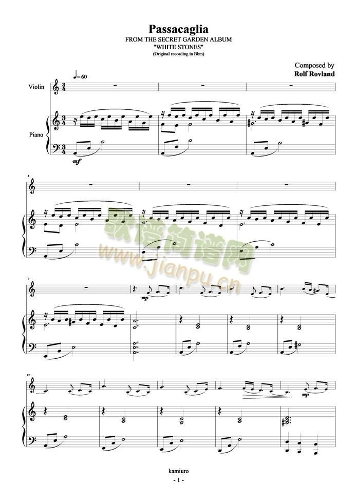 Passacaglia(钢琴谱)1