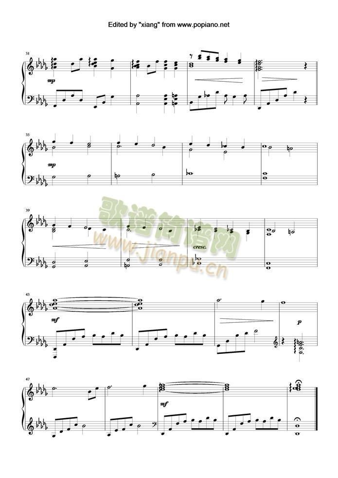 Ashitaka(钢琴谱)3