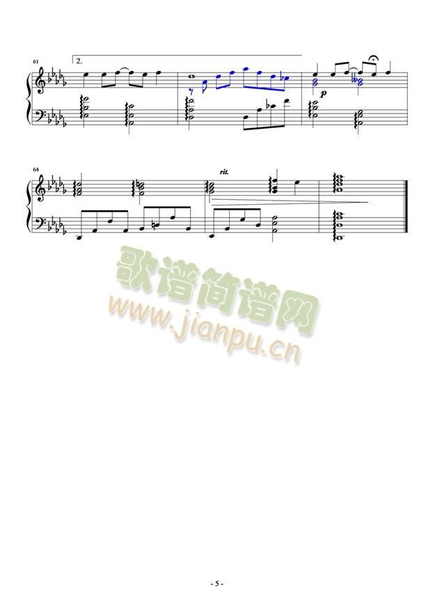 王心凌-月光(钢琴谱)5