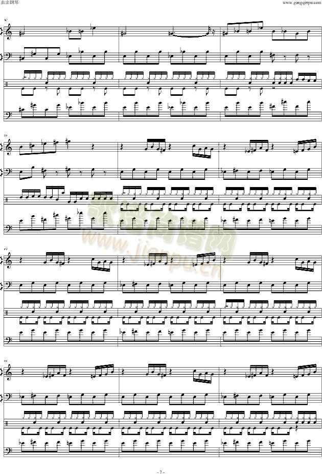 怀念东方之血+飘上月球不死之烟(钢琴谱)7