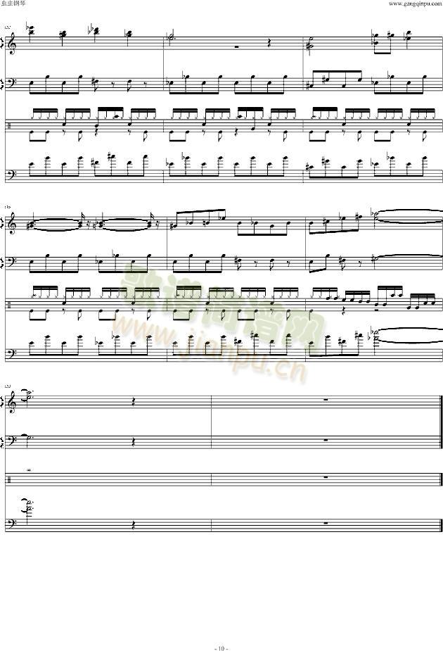 怀念东方之血+飘上月球不死之烟(钢琴谱)10