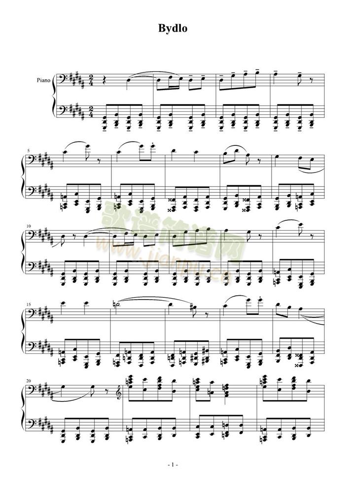 Bydlo(钢琴谱)1