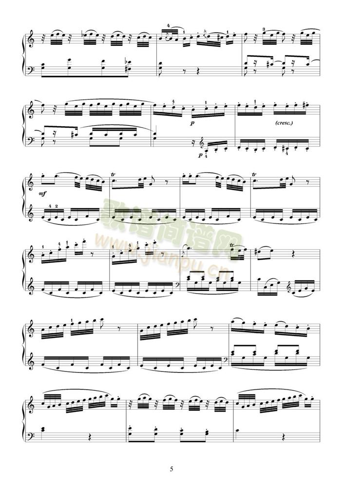 k330第一乐章(钢琴谱)5