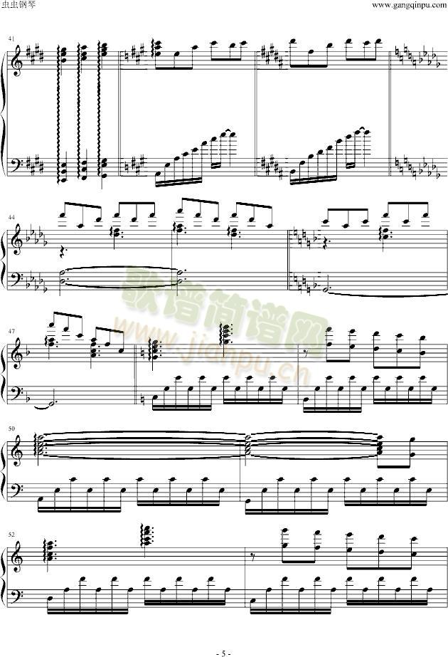 酣睡的海岸(钢琴谱)5