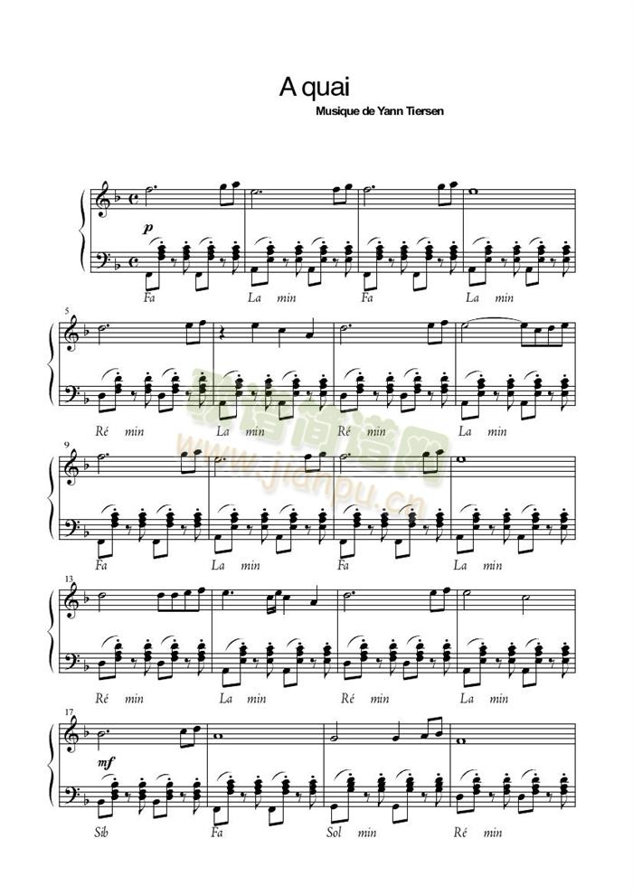 aquai(钢琴谱)1