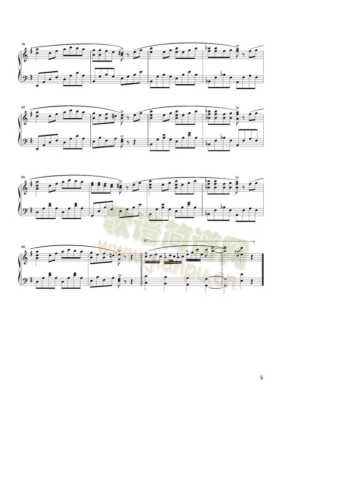 一时无两(钢琴谱)5