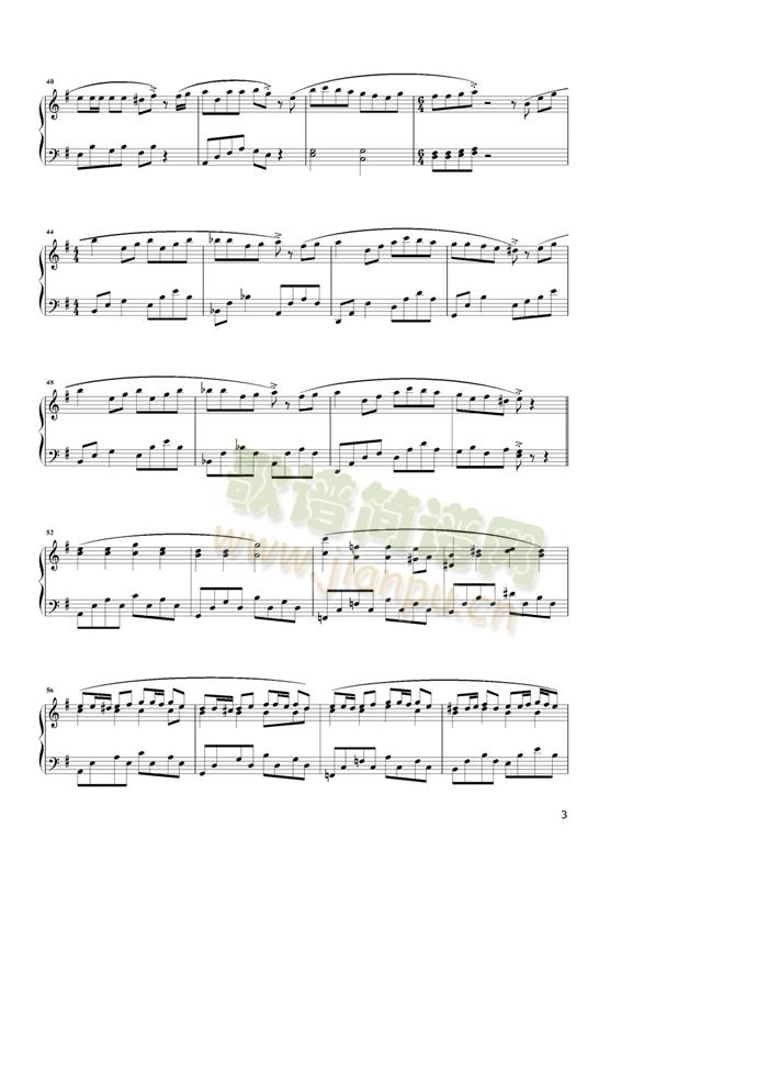 一时无两(钢琴谱)3