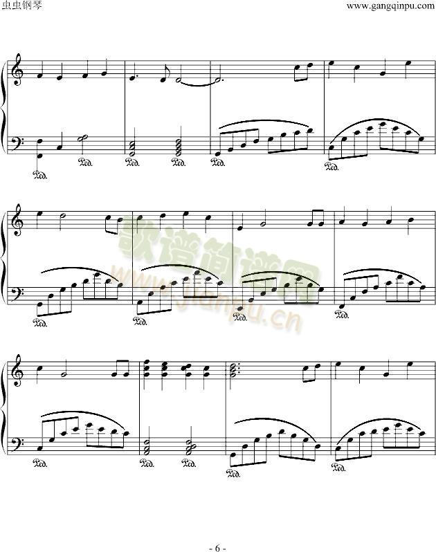 黑板上的诺言(钢琴谱)6