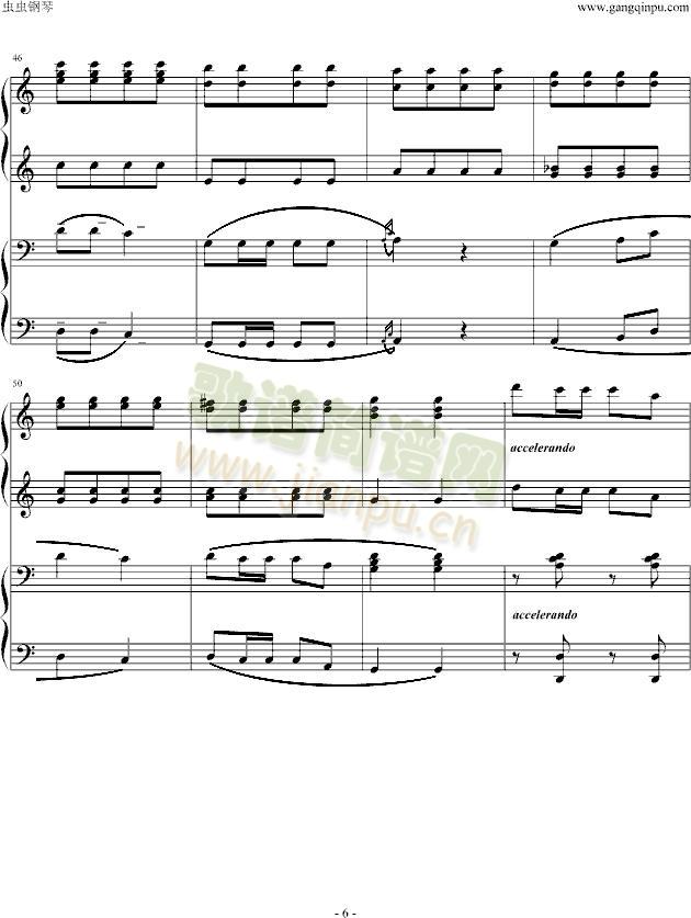 湖北民歌(钢琴谱)6