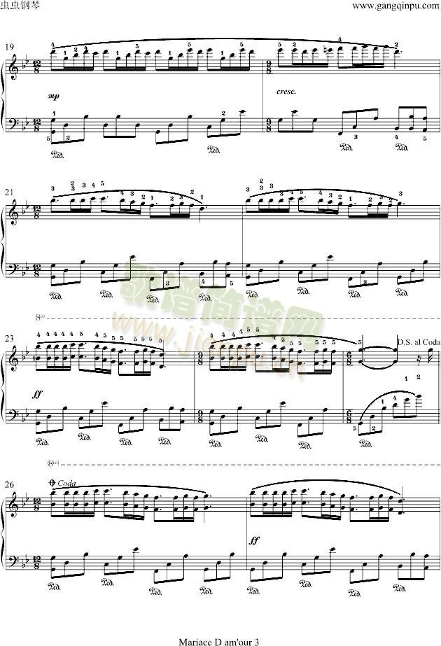 梦中的婚礼-带指法(钢琴谱)3