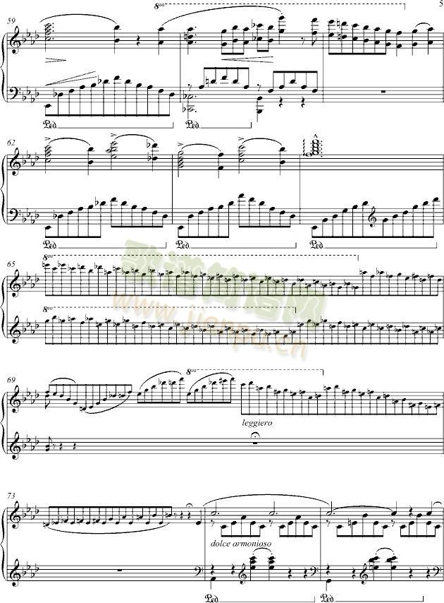 Liebestraume(钢琴谱)5