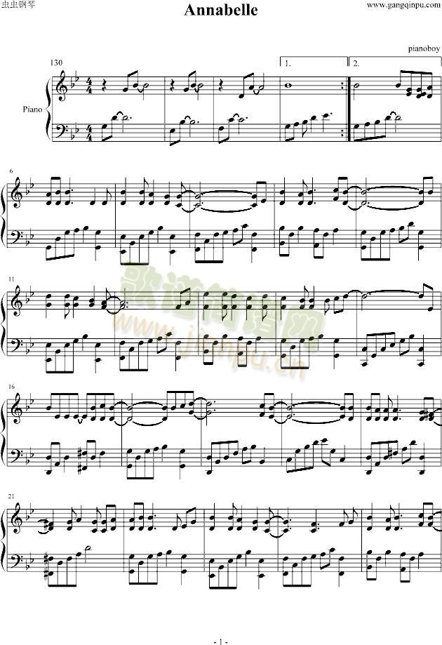 Annabelle(钢琴谱)1