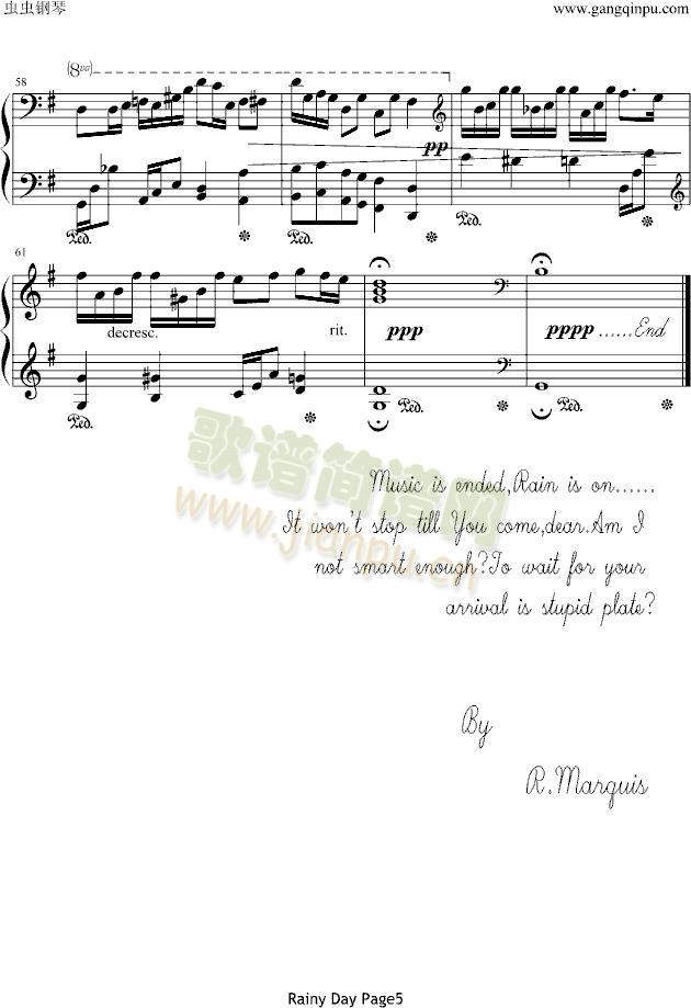 Rainy(钢琴谱)5