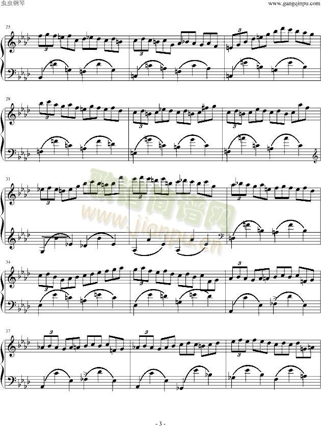肖邦练习曲14(钢琴谱)3