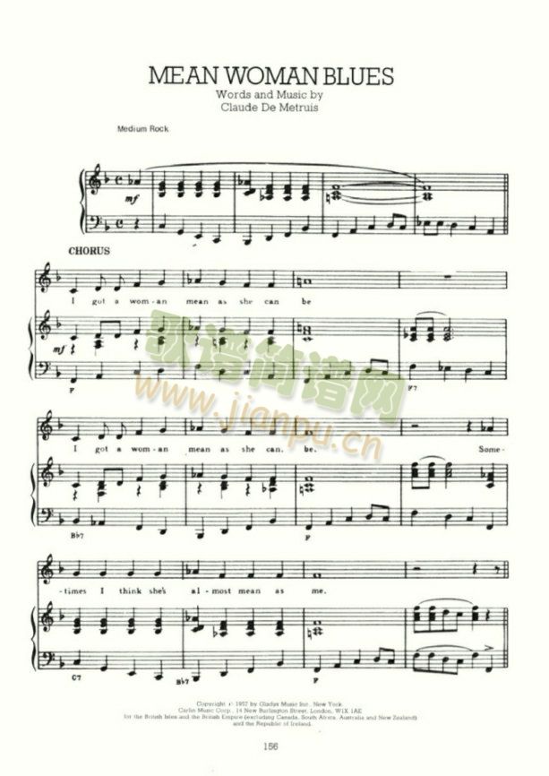 MEANWOMANBLUES(钢琴谱)1