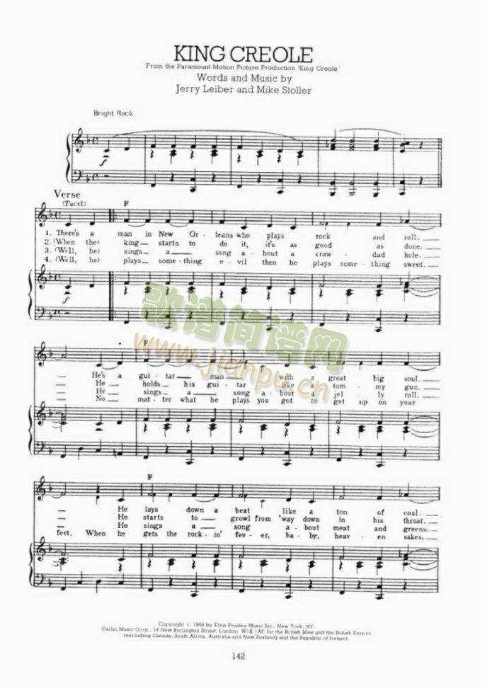 KINGCREOLE(钢琴谱)1