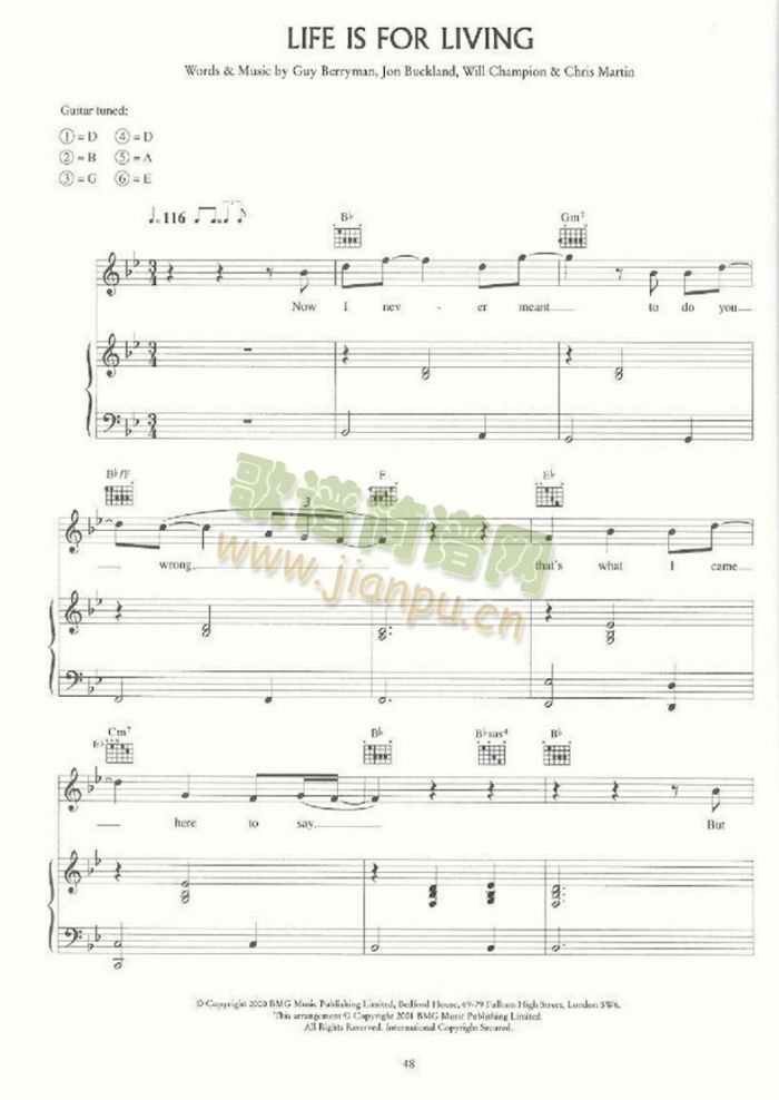 LIFEFORLIVING(钢琴谱)1