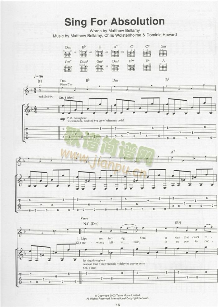 SINGFORABSOLUTION(钢琴谱)1