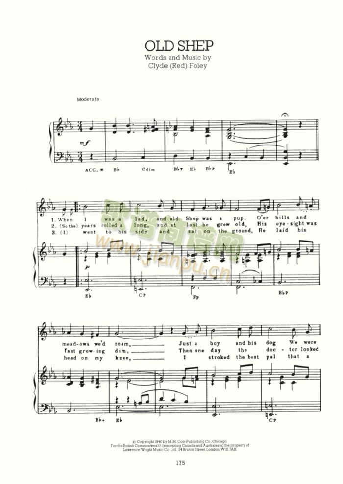 OLDSHEP(钢琴谱)1