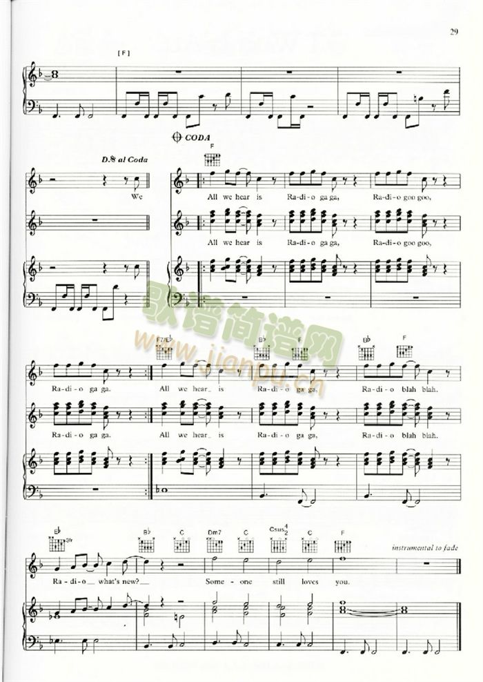 RADIOGAGA(钢琴谱)5