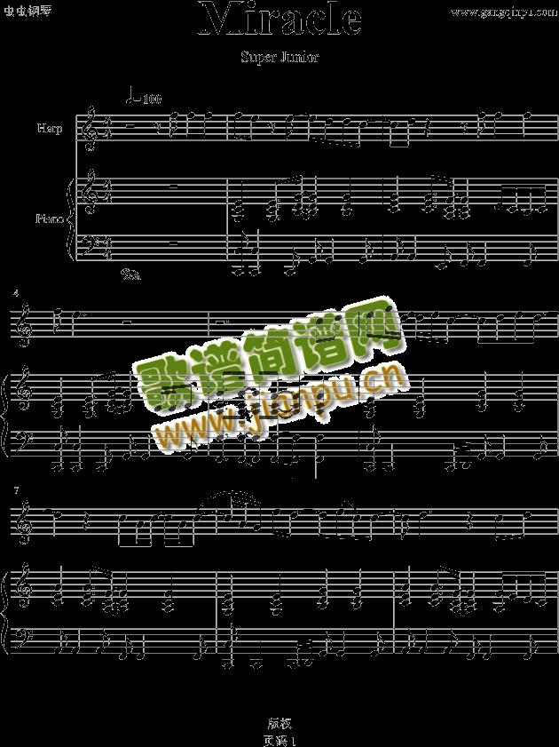 Miracle(钢琴谱)1