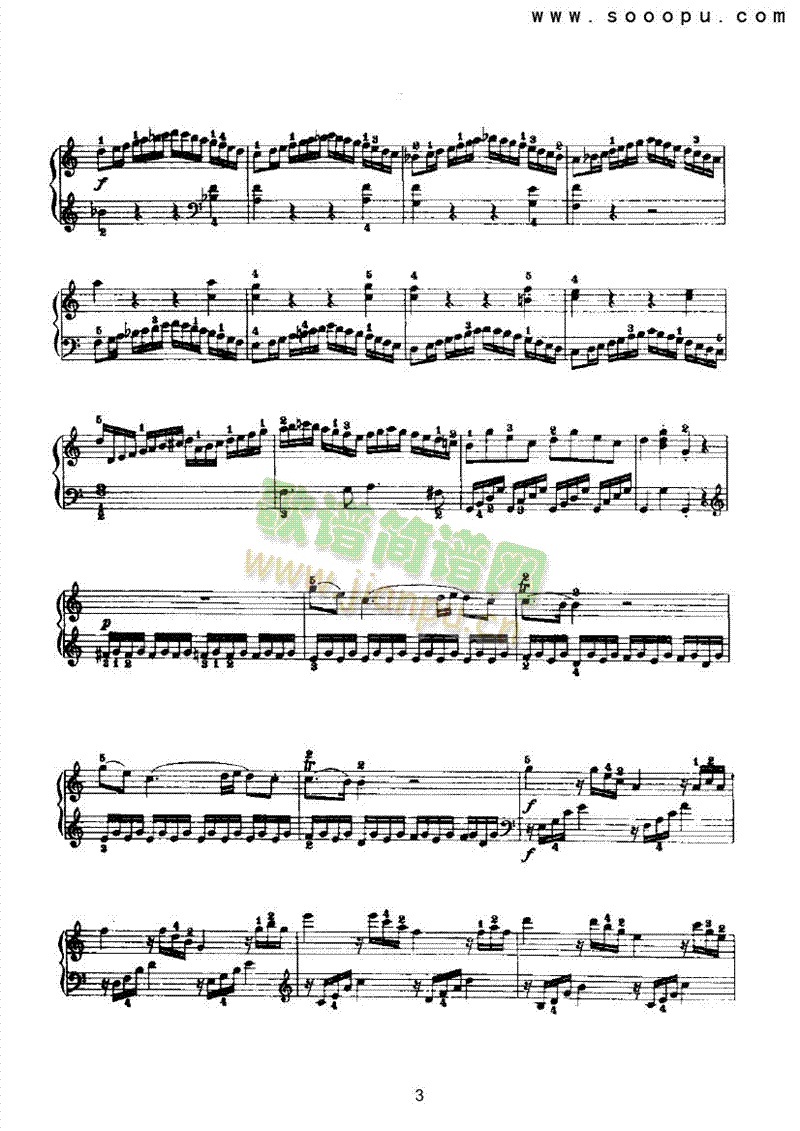 C大调奏鸣曲键盘类钢琴(其他乐谱)3