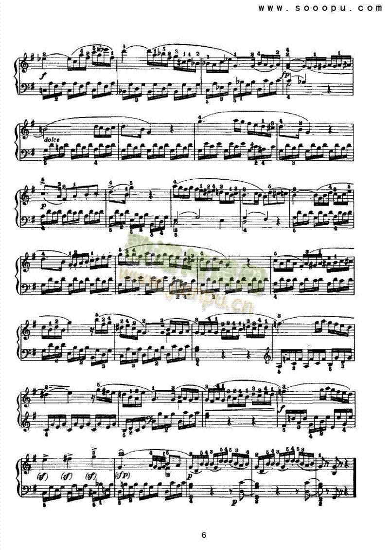 C大调奏鸣曲键盘类钢琴(其他乐谱)6