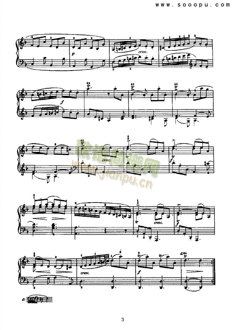 田园奏鸣曲键盘类钢琴(其他乐谱)3