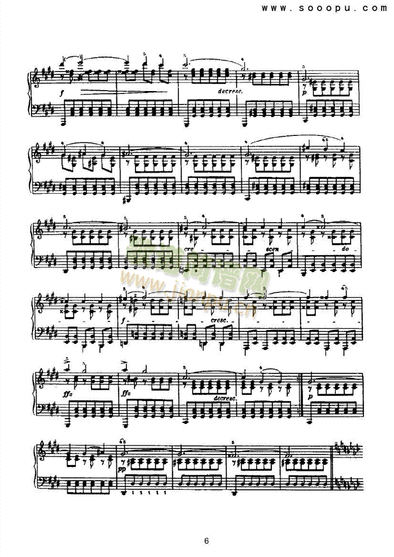 即兴曲键盘类钢琴(其他乐谱)6