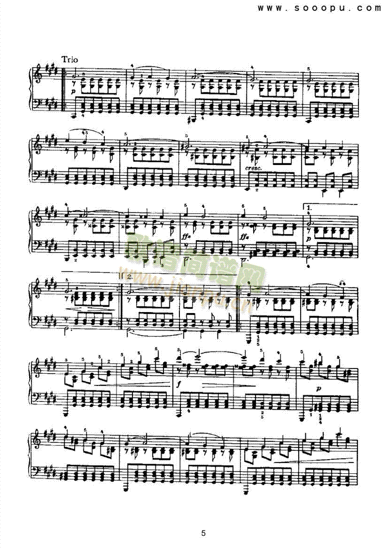 即兴曲键盘类钢琴(其他乐谱)5