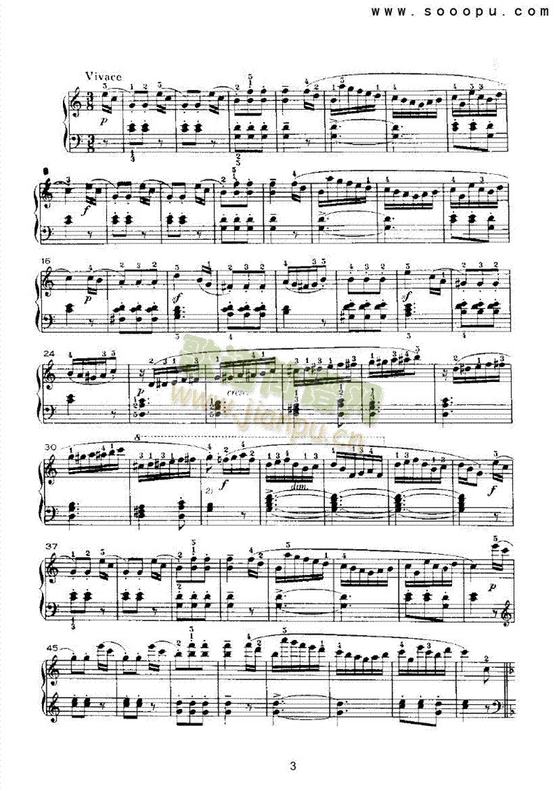 小奏鸣曲键盘类钢琴(其他乐谱)3