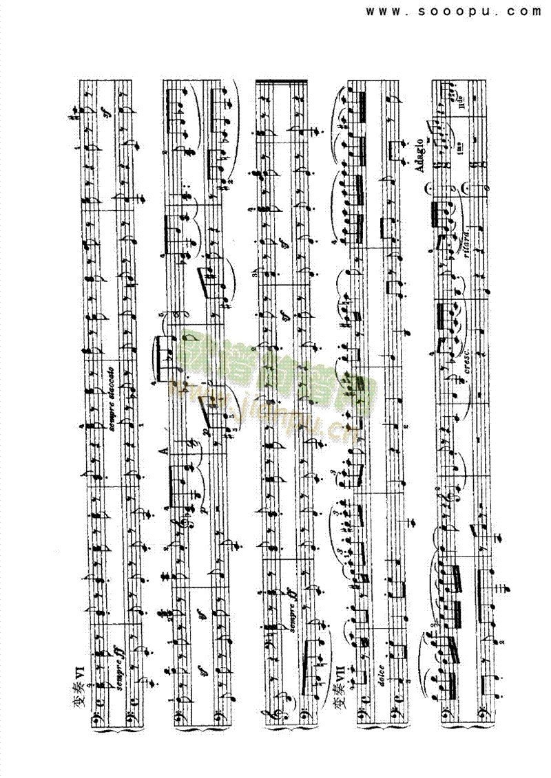 变奏曲—四手联弹键盘类钢琴(其他乐谱)7