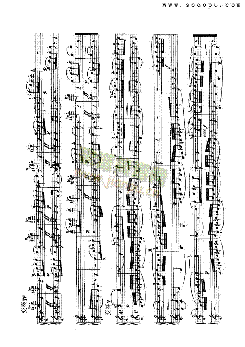 变奏曲—四手联弹键盘类钢琴(其他乐谱)6