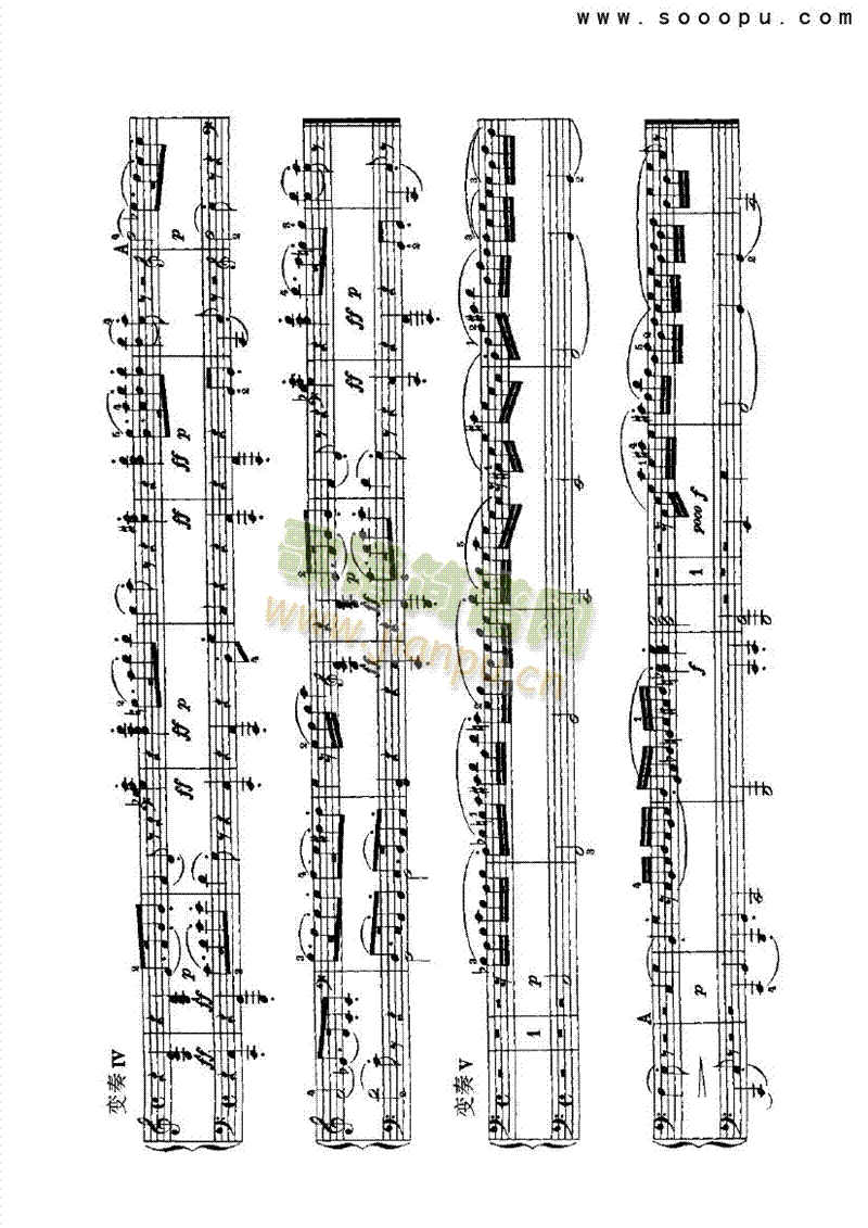 变奏曲—四手联弹键盘类钢琴(其他乐谱)5