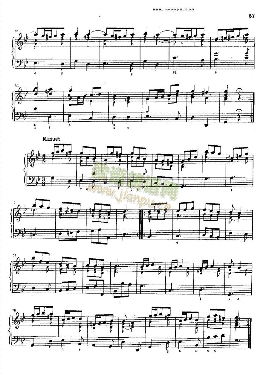 g小调奏鸣曲k88.L36键盘类钢琴(其他乐谱)8