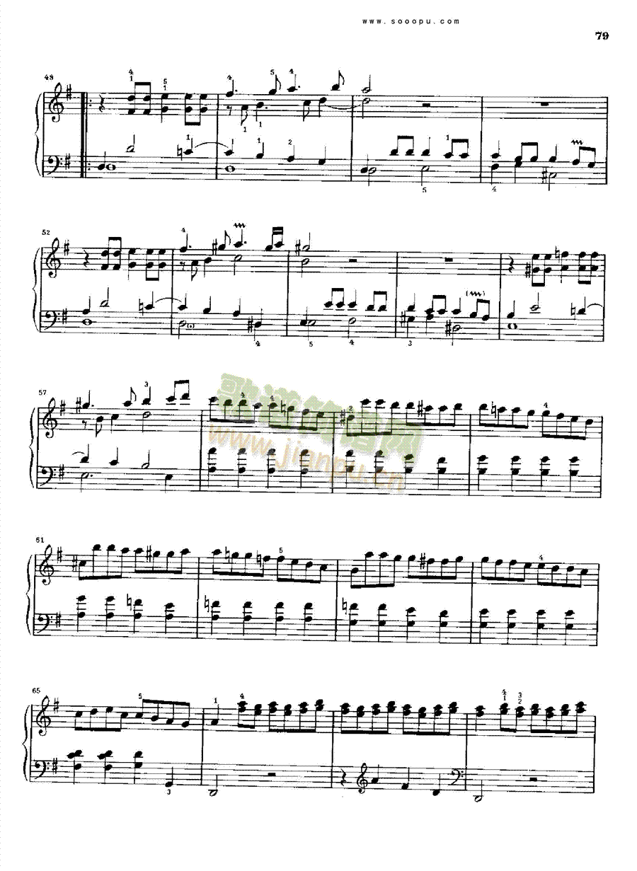 G大调奏鸣曲K520.L86键盘类钢琴(其他乐谱)3