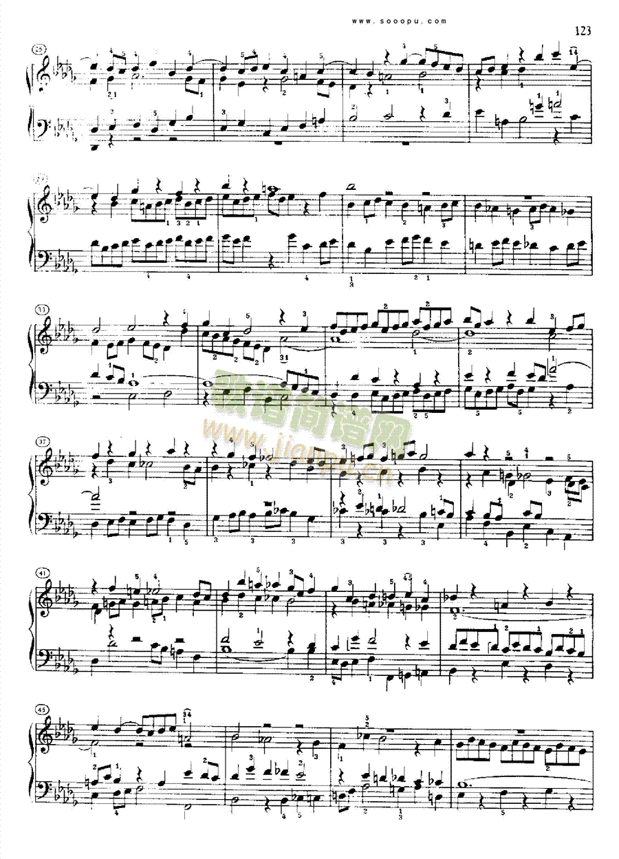 巴赫平均律曲集第二册第22首键盘类钢琴(其他乐谱)6