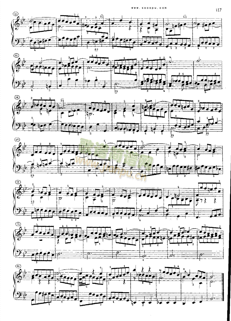 巴赫平均律曲集第二册第21首键盘类钢琴(其他乐谱)6