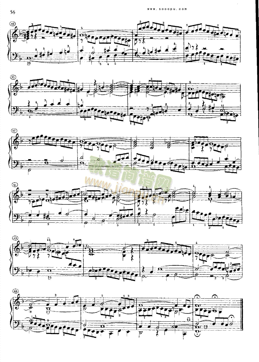 巴赫平均律曲集第二册第11首键盘类钢琴(其他乐谱)3